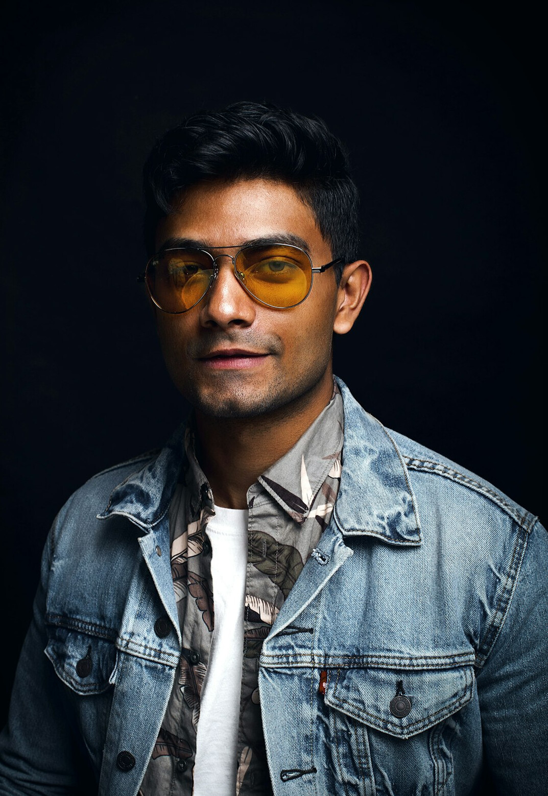 Studio portrait of a professional man with glasses
